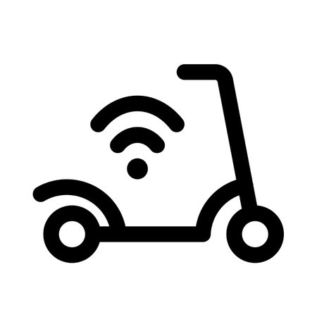 Charging scooter with wireless technology.のイラスト素材