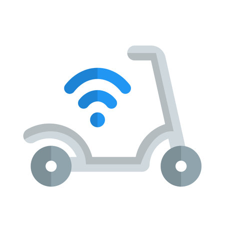 Charging scooter with wireless technology.のイラスト素材