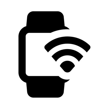 Digital smartwatch with wireless connection.のイラスト素材