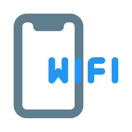 Smartphone connected with wi-fi network.のイラスト素材