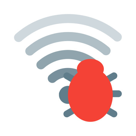 Malicious software exploiting wireless connections.のイラスト素材