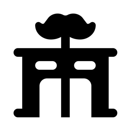 Barber shop with a decorative dandy mustache on topのイラスト素材