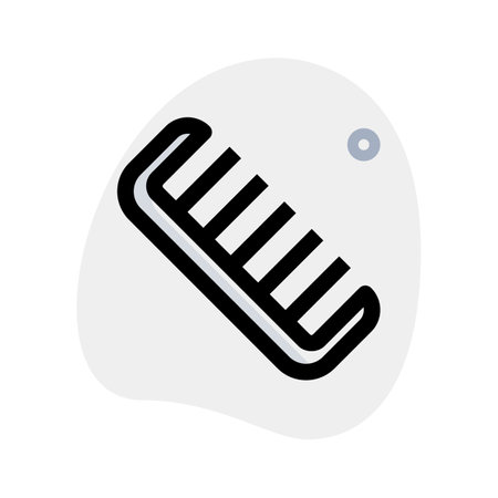 Standard comb with gabbed fins isolated on white backgroundのイラスト素材