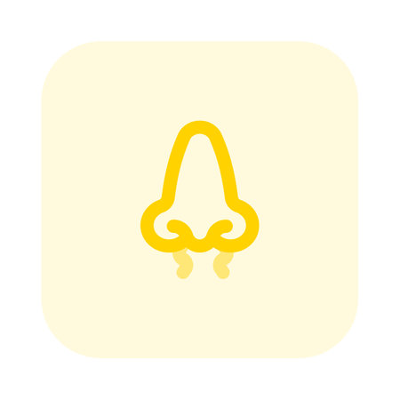 Nostril hair cutting at salon isolated on a white backgroundのイラスト素材