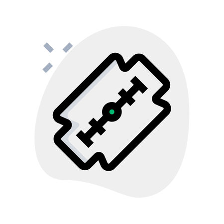 Shaving high tensile blade isolated on a white backgroundのイラスト素材