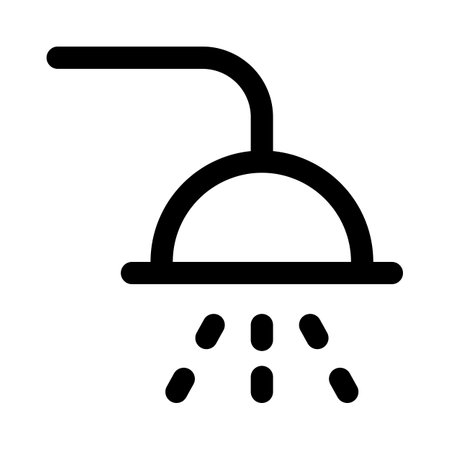 Shower service at salon isolated on a white backgroundのイラスト素材