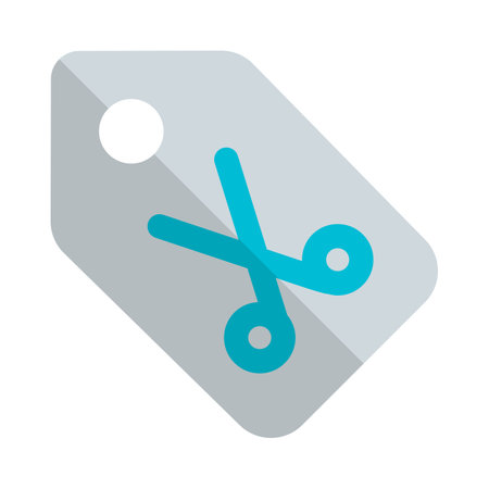 Expensive hair cutting salon price tag isolated on a white backgroundのイラスト素材
