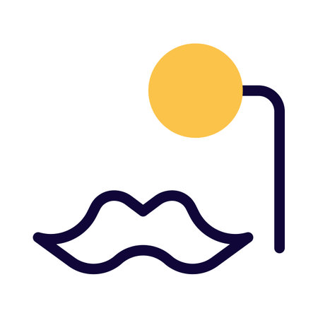 Hipster Dandy mustache with a single lens glassのイラスト素材