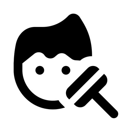 Men shaving beard at barber shop Salon isolated on a white backgroundのイラスト素材