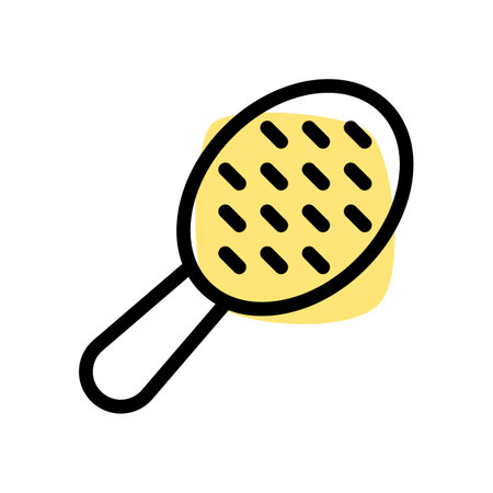 hairbrush is a handle brush with rigid or soft spokes used in hair careのイラスト素材