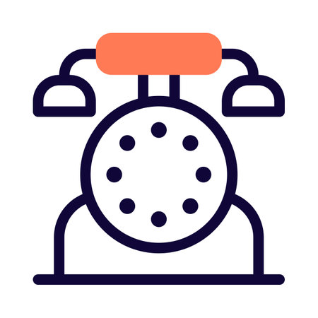 Vintage communication device with rotary dial technology.のイラスト素材