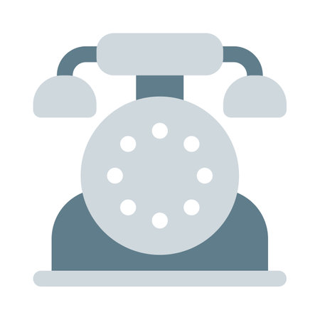 Vintage communication device with rotary dial technology.のイラスト素材