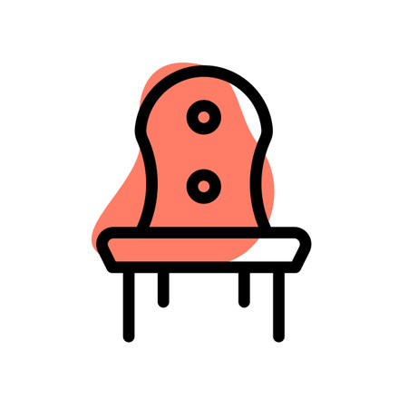 Antique wooden chair without armrests.のイラスト素材