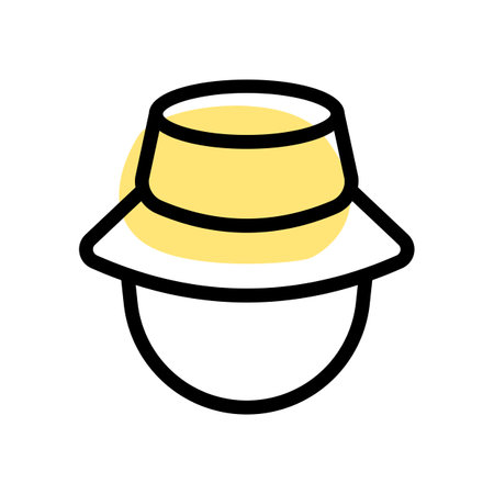 Versatile outdoor hat designed for sun protection.のイラスト素材