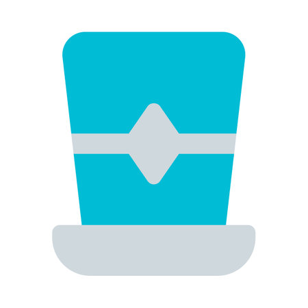 Top hat, formal headwear with tall crown.のイラスト素材