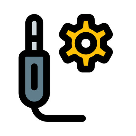 Usage of jack to change audio settings.のイラスト素材