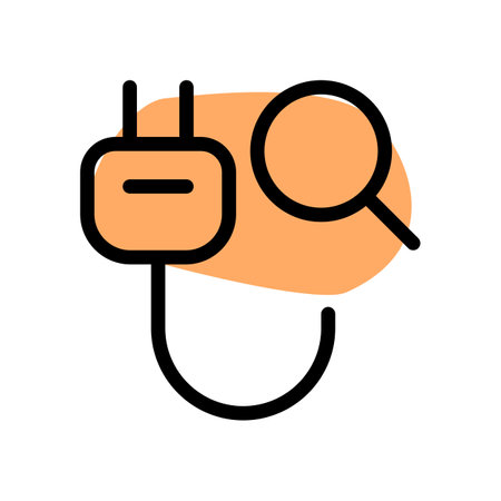 Device searching for power source to supply current.のイラスト素材