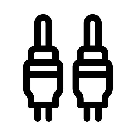 Pair of jack for audio input and output.のイラスト素材