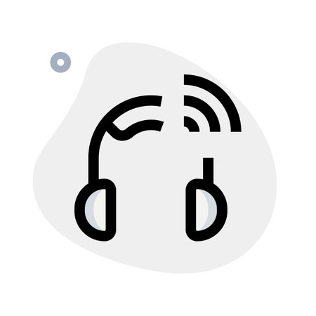 Cordless audio device for wireless music listening.のイラスト素材