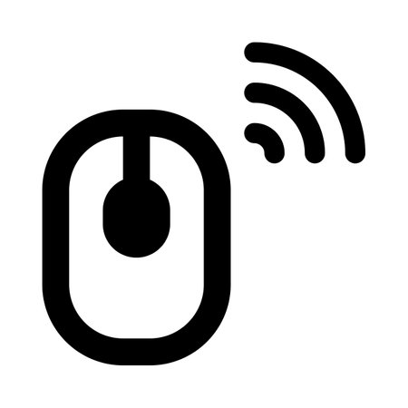 Wireless mouse for controlling computer device.のイラスト素材