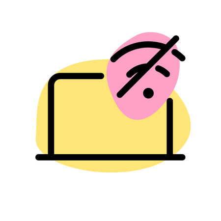 No Wi-Fi connectivity on laptop to browse internet.のイラスト素材