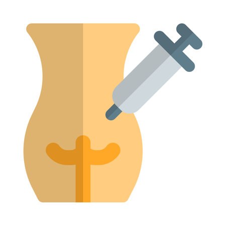 Anaesthesia injection short applied for surgeries at backのイラスト素材