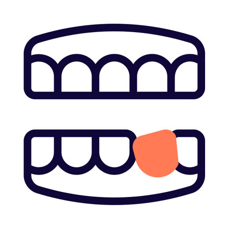 Repairing the alignment of a teeth with bracesのイラスト素材