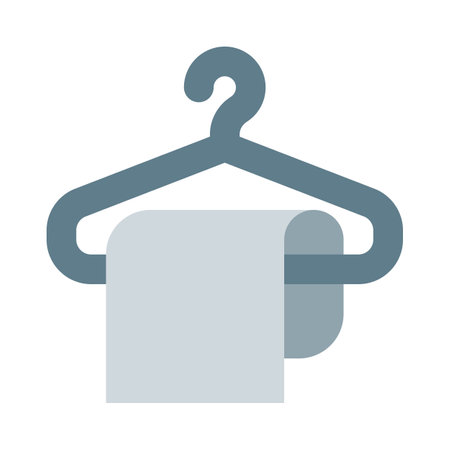 Towel hanging on a Hanger isolated on a white backgroundのイラスト素材