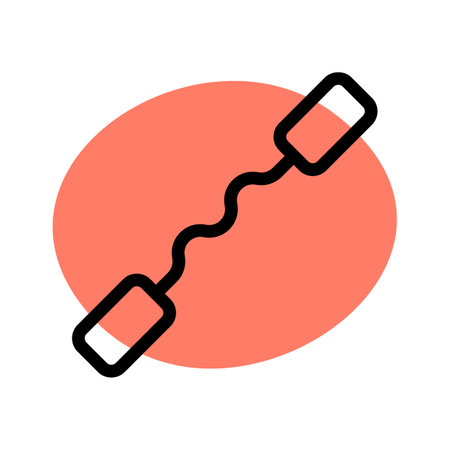 Weightlifting rod isolated on a white backgroundのイラスト素材