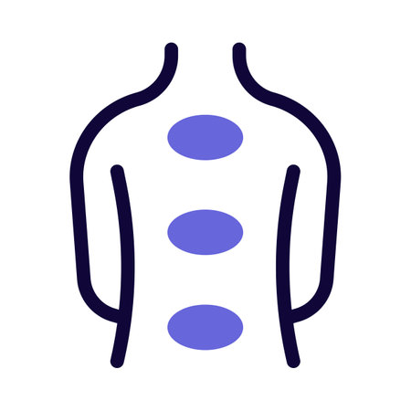 Massage therapy with healing stones on backのイラスト素材