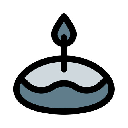 Candle for decorative in spa isolated on a white backgroundのイラスト素材