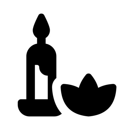 Soft lightning from the candle isolated on a white backgroundのイラスト素材