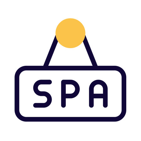 Spa sign board Layout isolated on a white backgroundのイラスト素材