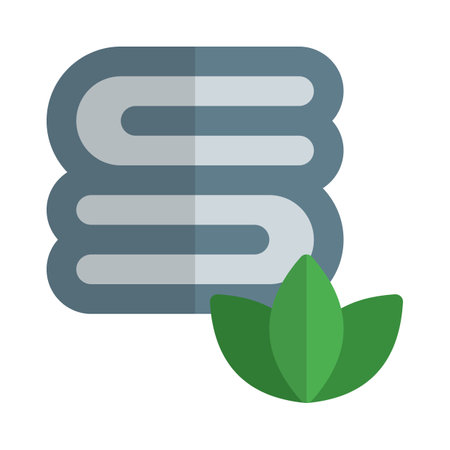 Bundle of towels availability at Spa body treatment serviceのイラスト素材