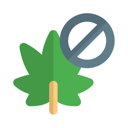 Cannabis banned in multiple states isolated on a white backgroundのイラスト素材