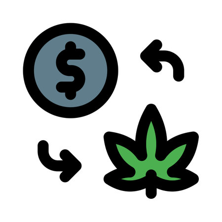 Buying Cannabis for money is illegal in multiple Statesのイラスト素材
