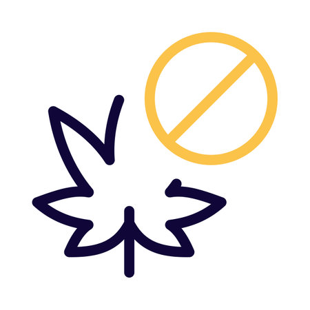 Cannabis banned in multiple states isolated on a white backgroundのイラスト素材