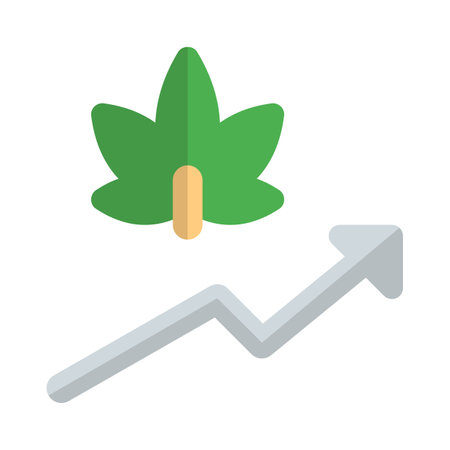 Production of cannabis increased buy local vendorsのイラスト素材