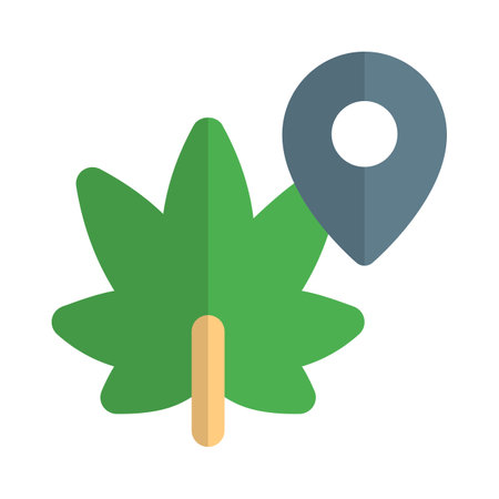 Legal Cannabis available at Store location pinのイラスト素材