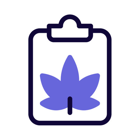 Lab grown marijuana report isolated on a white backgroundのイラスト素材