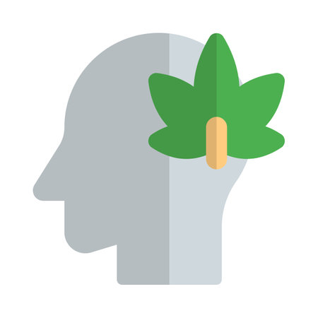 Cannabis having hangover and having head injuriesのイラスト素材