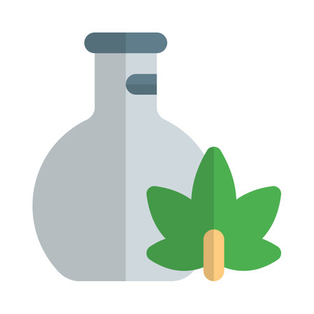 Lab grown cannabis marijuana drug research in laboratoryのイラスト素材