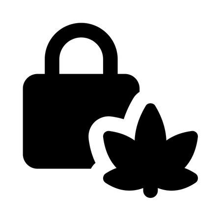 Marijuana blocked in multiple States isolated on a white backgroundのイラスト素材