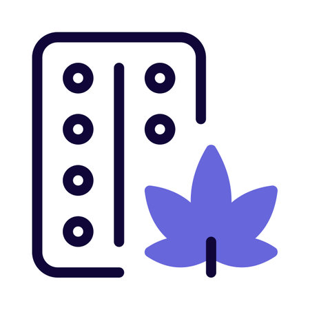 Marijuana tablets form pack isolated on a white backgroundのイラスト素材