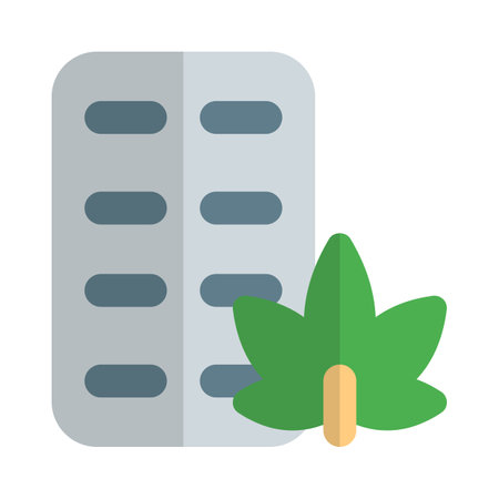 Lab grown marijuana tablets isolated on a white backgroundのイラスト素材