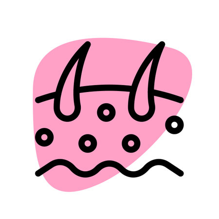 The epidermis is the thin, outer layer of the skinのイラスト素材