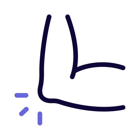 The elbow is the visible joint between the upper and lower parts of the armのイラスト素材