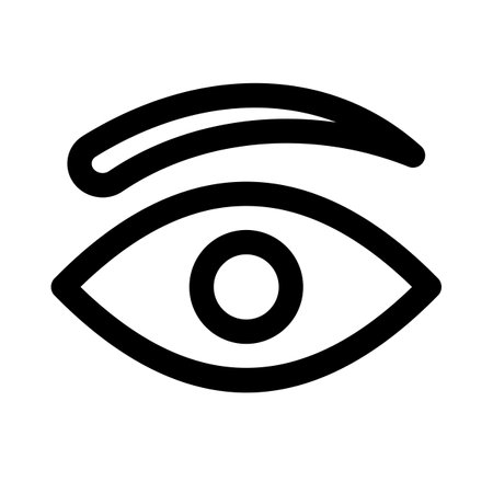 The eyebrow is an area of thick, short hairs above the eye.のイラスト素材