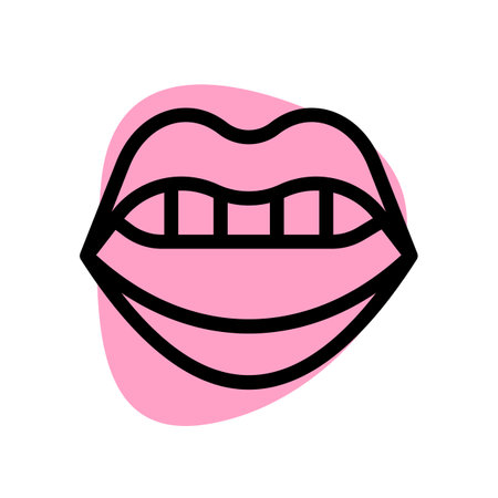 The mouth is an oval-shaped cavity inside the skullのイラスト素材