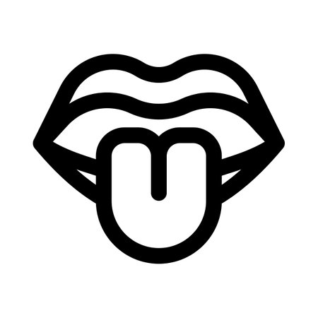 The tongue is a muscular organ in the mouth of most vertebrates that manipulates foodのイラスト素材
